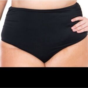 NWT Boutique Swim by Jessica Milagros High Waist Bikini Bottom in Black Size 2X